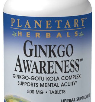 PLANETARY HERBALS - Ginkgo Awareness 500 mg - 30 Tablets Online Sale