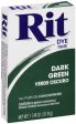 RIT DYE - Powder Dye Dark Green - 1.125 oz. (31.9 g) Cheap