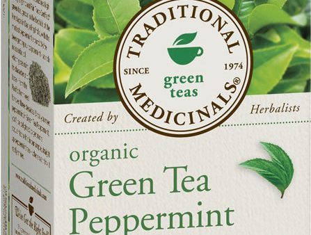 TRADITIONAL MEDICINALS - Organic Green Tea Peppermint - 16 Tea Bags Fashion