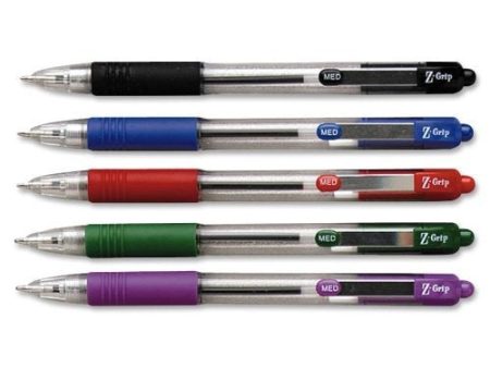 ZEBRA - Z-Grip Retractable Ballpoint Pen 1.0mm Assorted - 5 Pack Online Hot Sale