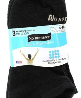 NO NONSENSE - Women s Cushioned No Show Socks Black - 3 Pairs Online Hot Sale