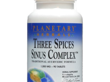 PLANETARY HERBALS - Three Spices Sinus Complex 1000 mg - 90 Tablets For Sale