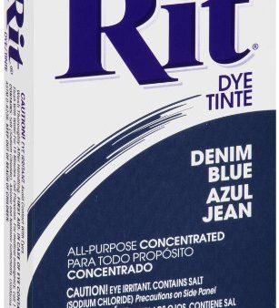 RIT DYE - Powdered Fabric Dye Denim Blue - 1.125 oz. (31.9 g) For Sale