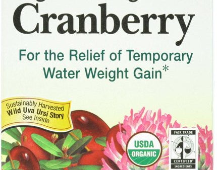 TRADITIONAL MEDICINALS - Organic Weightless Cranberry Herbal Tea - 6 x 16 Tea Bags For Sale