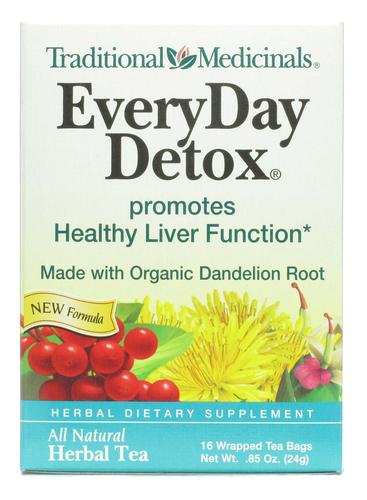 TRADITIONAL MEDICINALS - EveryDay Detox - 6 x 16 Tea Bags Online Hot Sale