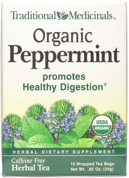 TRADITIONAL MEDICINALS - Organic Peppermint - 6 x 16 Tea Bags Sale