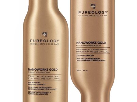 Pureology Nanoworks Gold Shampoo & Conditioner Twin 2 x 266ml Online Sale