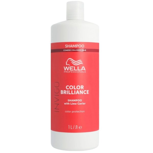 Wella Professionals Invigo Brilliance Vibrant Colour Shampoo for Coarse Hair Shampoo & Conditioner Twin 2 x 1000ml Hot on Sale