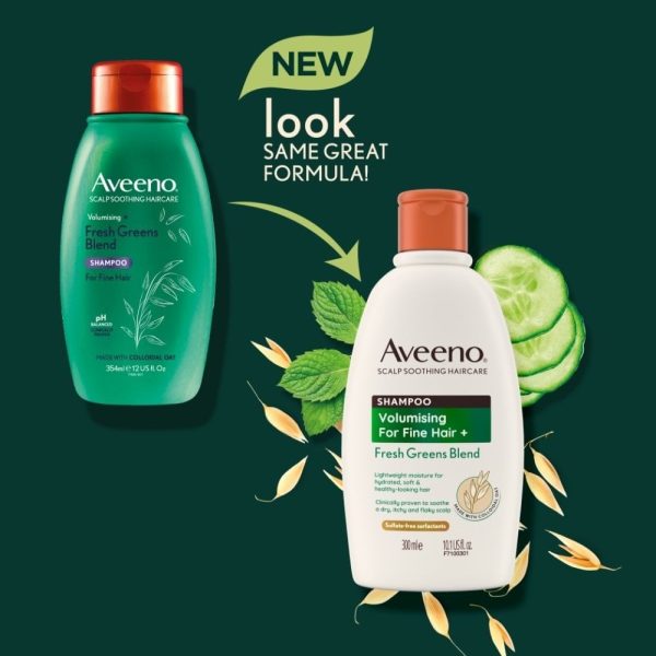 Aveeno Volumising+ Fresh Greens Blend Shampoo & Conditioner Twin 2 x 300ml on Sale