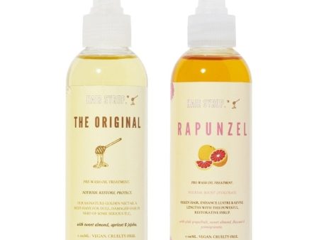 Hair Syrup The Original Pre-Wash Oil Treatment & Rapunzel Pre-Wash Oil Treatment Duo 2 x 100ml For Sale