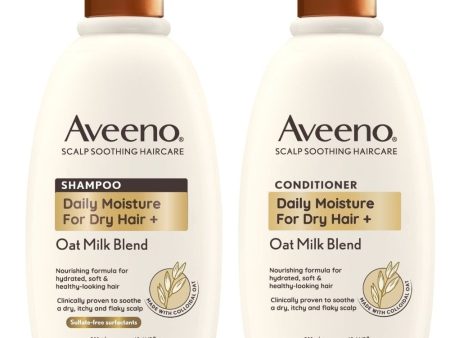 Aveeno Daily Moisture+ Oat Milk Blend Shampoo & Conditioner Twin 2 x 300ml Fashion