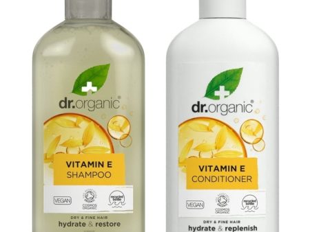 Dr. Organic Vitamin E Shampoo & Conditioner Twin 2 x 265ml Discount