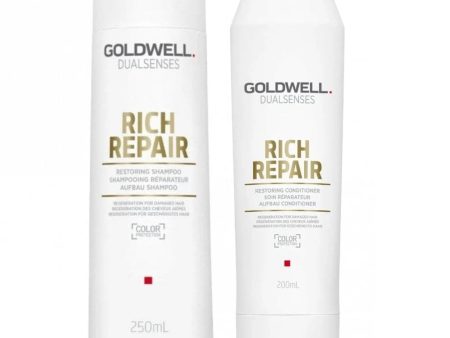 Goldwell DualSenses Rich Repair Restoring Shampoo 250ml & Conditioner 200ml Twin For Cheap