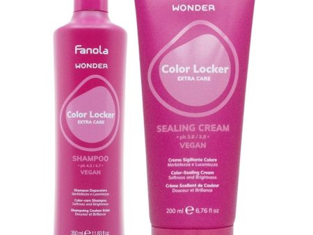 Fanola Wonder Colour Locker Shampoo 350ml & Sealing Cream 200ml Twin Sale