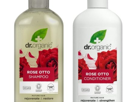 Dr. Organic Rose Otto Shampoo & Conditioner Twin 2 x 265ml Fashion