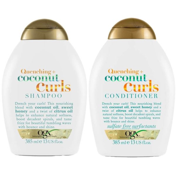 OGX Quenching+ Coconut Curls Shampoo & Conditioner Twin 2 x 385ml Supply