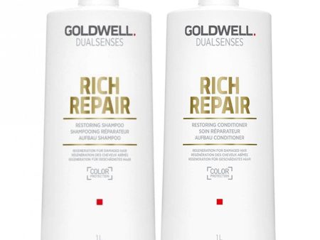 Goldwell DualSenses Rich Repair Restoring Shampoo & Conditioner Twin 2 x 1000ml Sale