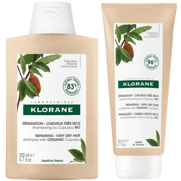 Klorane Nourishing & Repairing Shampoo & Conditioner Twin 2 x 200ml For Sale