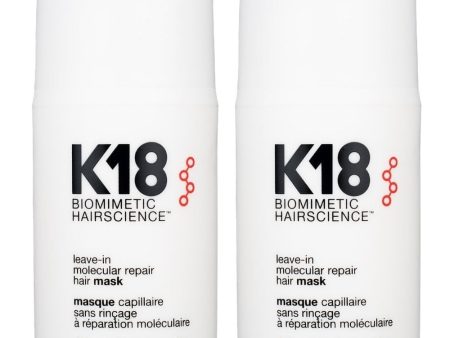 K18 Biomimetic Hairscience Leave-In Molecular Repair Hair Mask Duo 2 x 50ml Sale