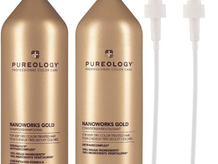 Pureology Nanoworks Gold Shampoo & Conditioner Twin 2 x 1000ml on Sale