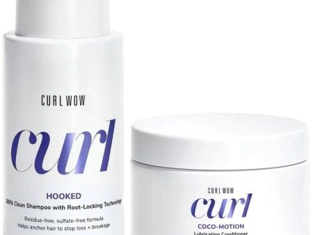 Color Wow Curl Wow Hooked 100% Clean Shampoo & Coco-Motion Lubrication Conditioner Twin 2 x 295ml Discount