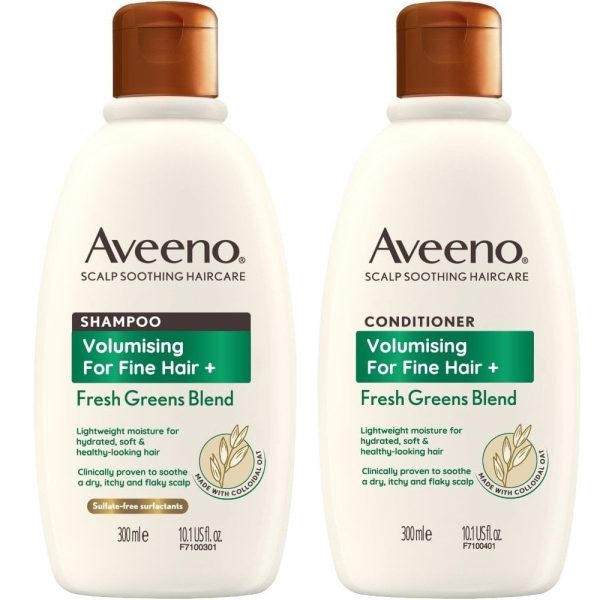 Aveeno Volumising+ Fresh Greens Blend Shampoo & Conditioner Twin 2 x 300ml on Sale