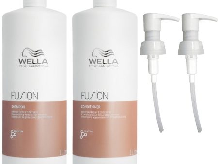 Wella Professionals Fusion Intense Repair Shampoo & Conditioner Twin 2 x 1000ml Hot on Sale