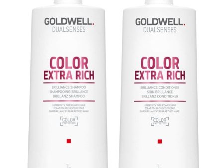 Goldwell DualSenses Colour Brilliance Extra Rich Shampoo & Conditioner Twin 2 x 1000ml For Sale