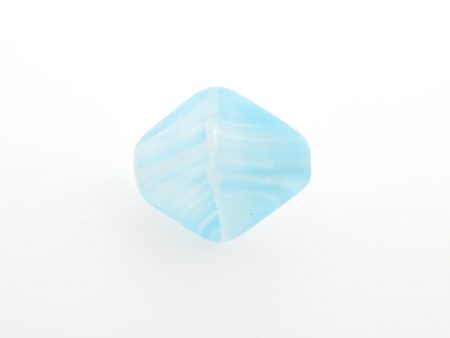 Aqua Quartz Glass Pyramid Bead (36 pieces) Discount