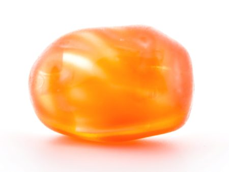 18MM Orange Glass Oval Bead (24 pieces) Supply