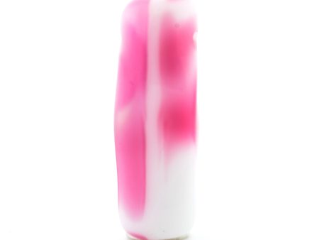 17X6MM Pink Wht Glass  Stick  Drop (72 pieces) on Sale