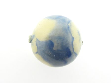 25MM Blue Marbled Paper Mache Bead (12 pieces) Online now