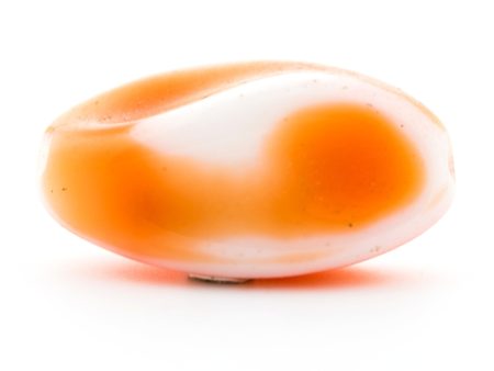 20X12MM Orange Wht Glass Oval Bead (36 pieces) Online