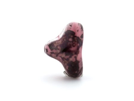 6X9MM Pink w Black Glass Bead (144 pieces) For Sale