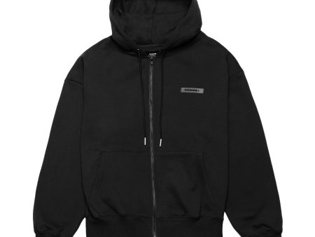 Zip-Up Back Patch Hoodie Online Hot Sale