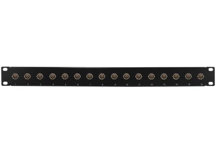 16-Port 75 Ohm BNC 12GHz HD-SDI patch panel, 19 inch rackmount 1U Online Sale