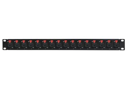 16-port 1 4  TRS female patch panel, 19 inch rackmount 1U Fashion