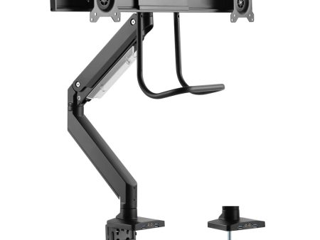 Dual Screen Desktop Display Mount - Full Motion - Fits Monitors 17 to 32 inch Supply