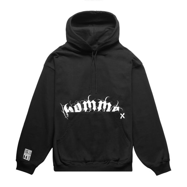 Gothic Print Hoodie Cheap