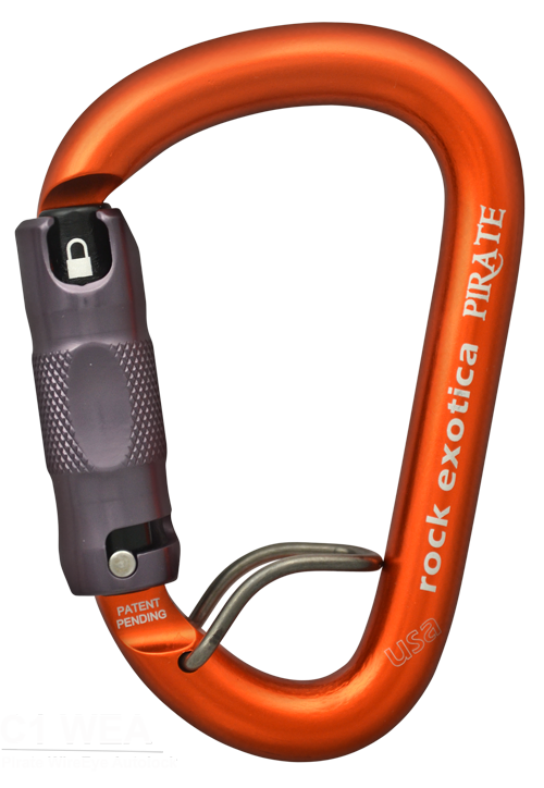 Rock Exotica Pirate WireEye Auto-Lock Carabiner Online Hot Sale