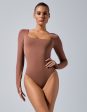 Square Neck Bodysuit [Mauve] For Cheap