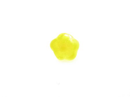 Yellow Givre Glass Flower Bead (100 pieces) Online now