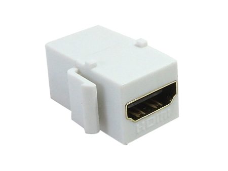 HDMI Female Female Keystone Wall Plate Insert - White Supply