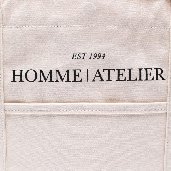 Homme Atelier Canvas Tote White Online now