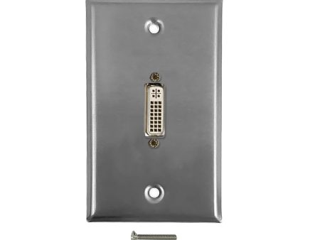 1-Port DVI Wall Plate Kit - Stainless Steel Cheap