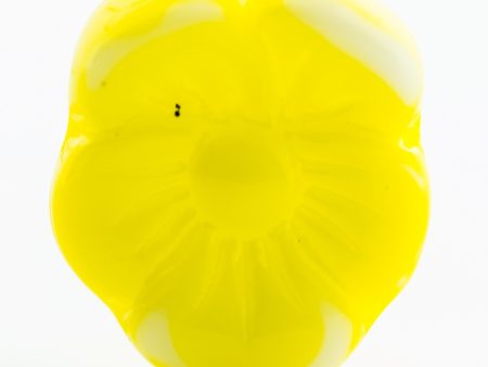 12X14MM Yellow Glass Flower Drop (36 pieces) Online Sale