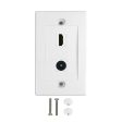 1-Port HDMI + 1-Port Toslink Wall Plate Kit - White Supply