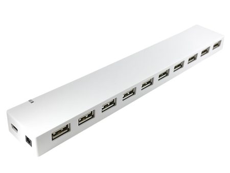 10-Port USB 2.0 Hub - White For Discount