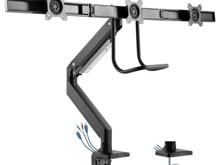 Triple Screen Desktop Display Mount - Full Motion - Fits Monitors 17 to 27 inch Supply