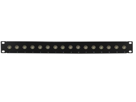 16-Port 75 Ohm BNC patch panel, 19 inch rackmount 1U Online Sale